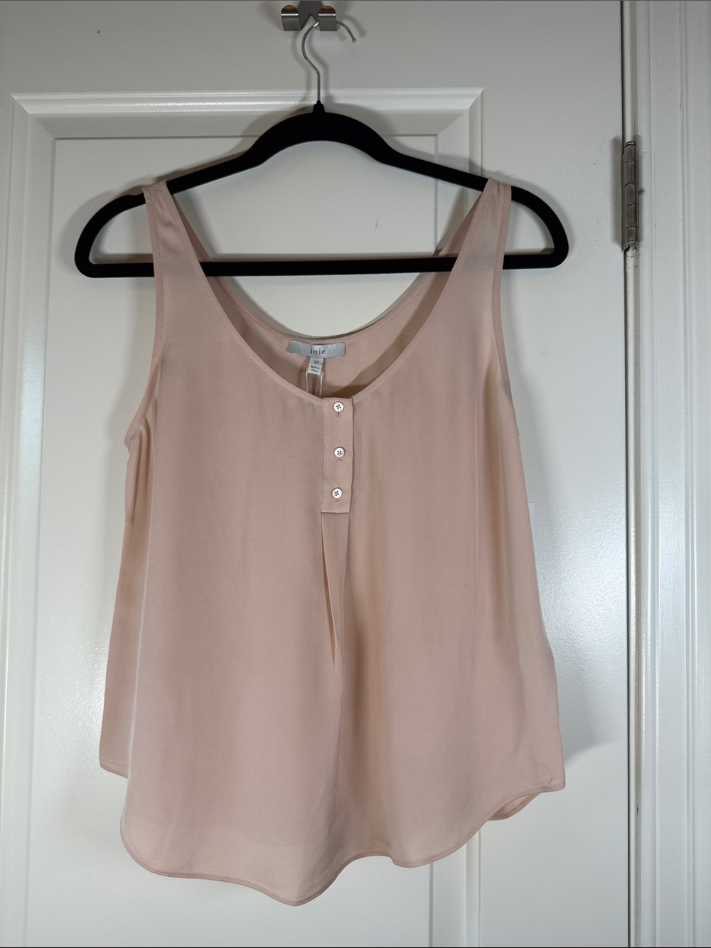 Joie Blush Pink Sleeveless Henley Camisole